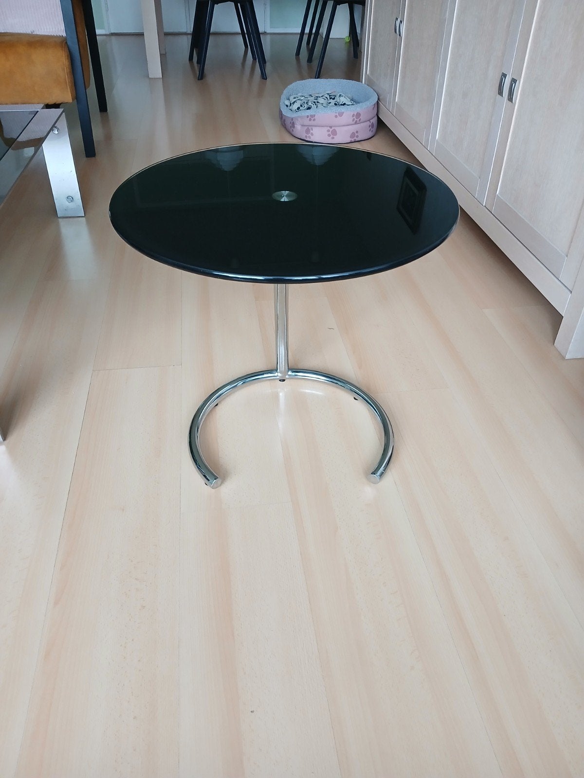 bij zet tafeltje, Minder dan 55 cm, Rond, Glas, Ophalen