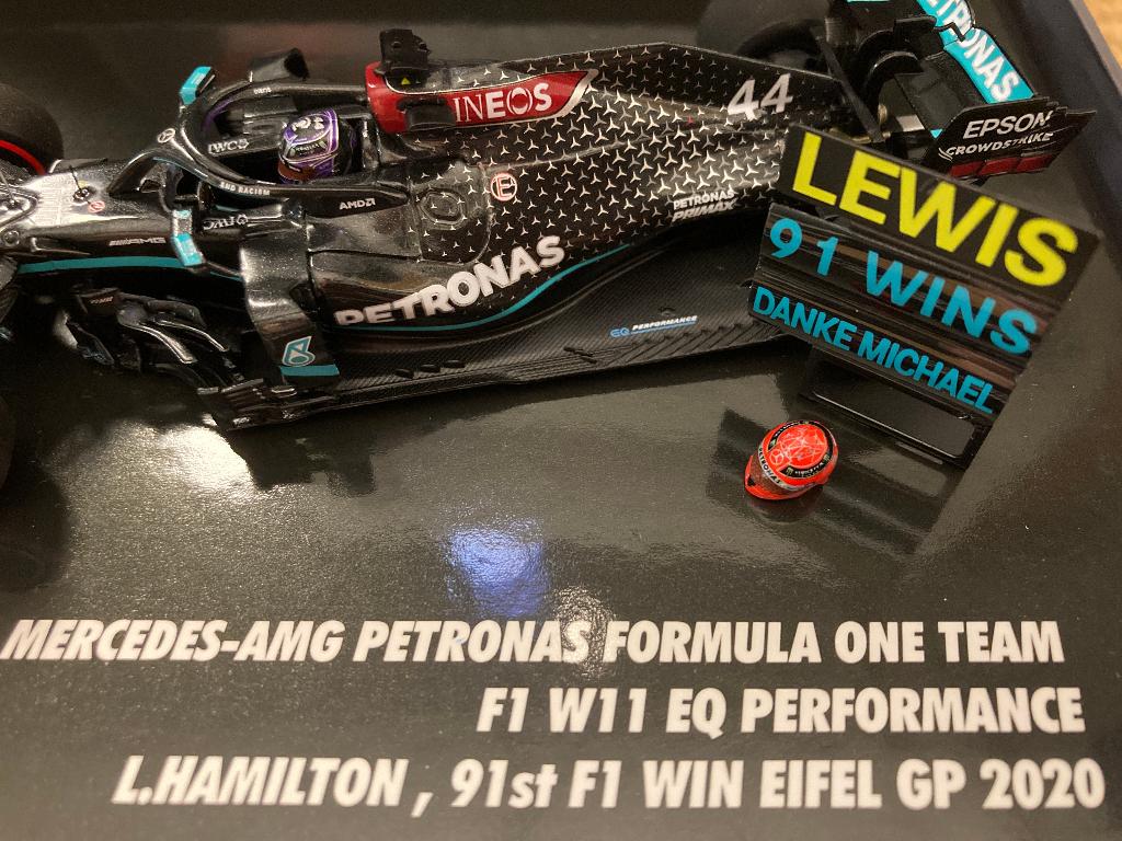 ✅ Lewis Hamilton 1:43 Winner Eifel GP 2020 GP 91st F1 Win, Verzamelen, Ophalen of Verzenden, Nieuw, Formule 1