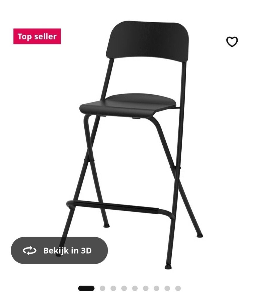 2x barkruk Franklin (inklapbaar), Huis en Inrichting, 2 krukken, Ophalen, Zo goed als nieuw, 60 tot 90 cm