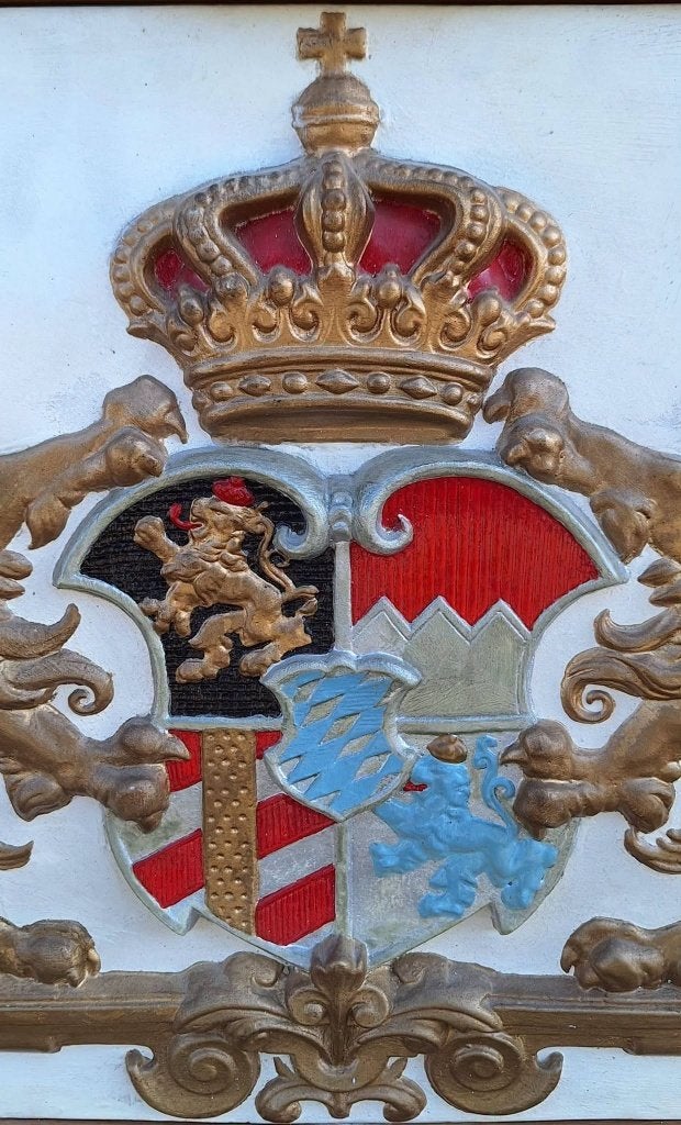 Bijzonder koninklijk Beiers wapenschild uit 19e, 20e eeuw., Ophalen of Verzenden