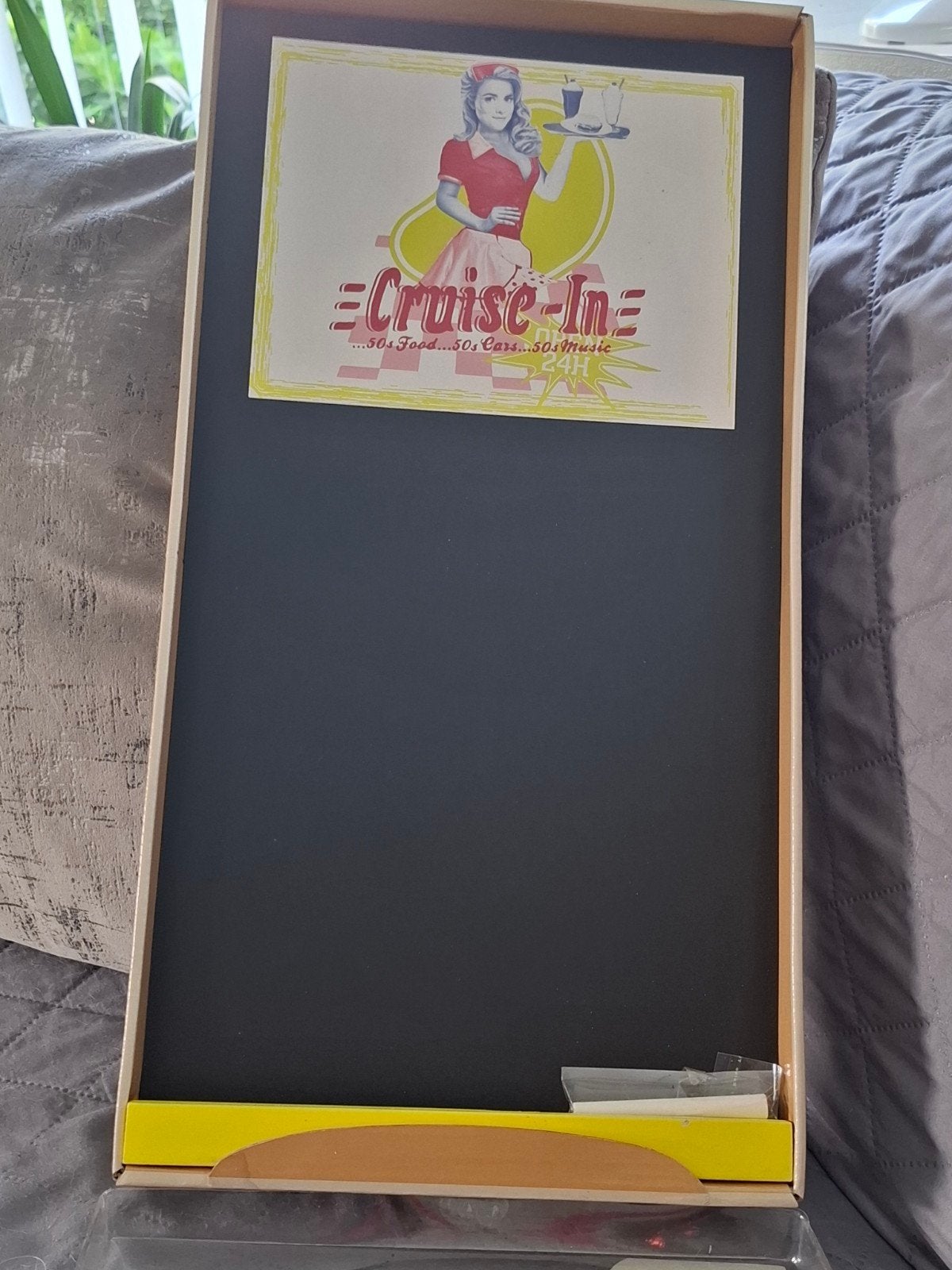 Krijtbord met Cruise-In afbeelding, nieuw in verpakking, Zwart, Nieuw, Ophalen of Verzenden, Vintage