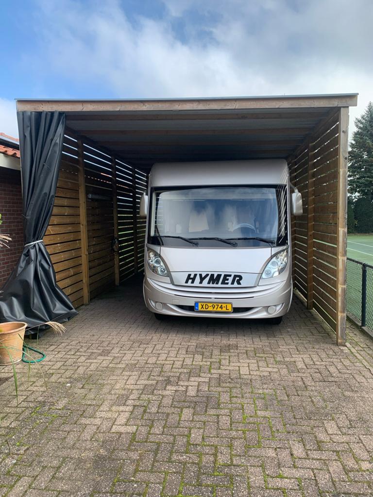 Hymer camper in topcoditie compleet ingericht, Caravans en Kamperen, Luifel, Vloeistofverwarming, 7 tot 8 meter, Diesel