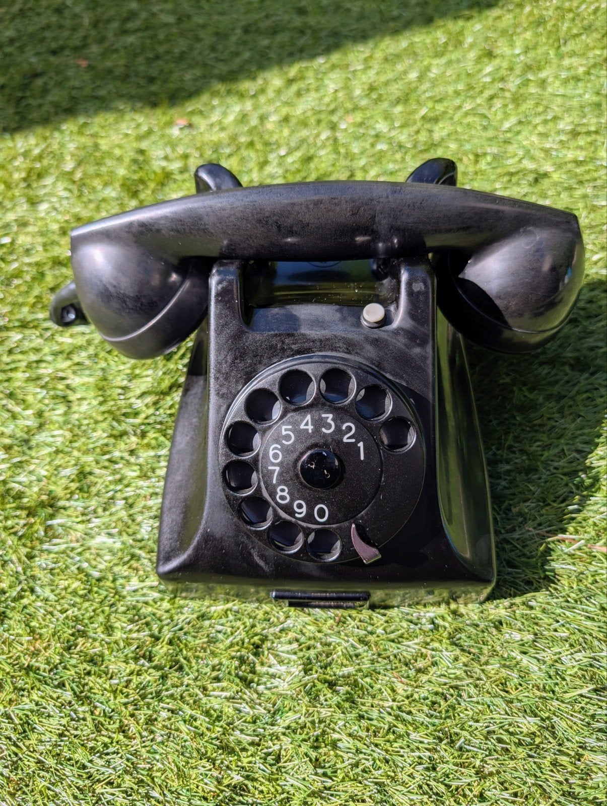 Vintage PTT draaischijf telefoon - Zwart - 1963, Antiek en Kunst, Ophalen of Verzenden