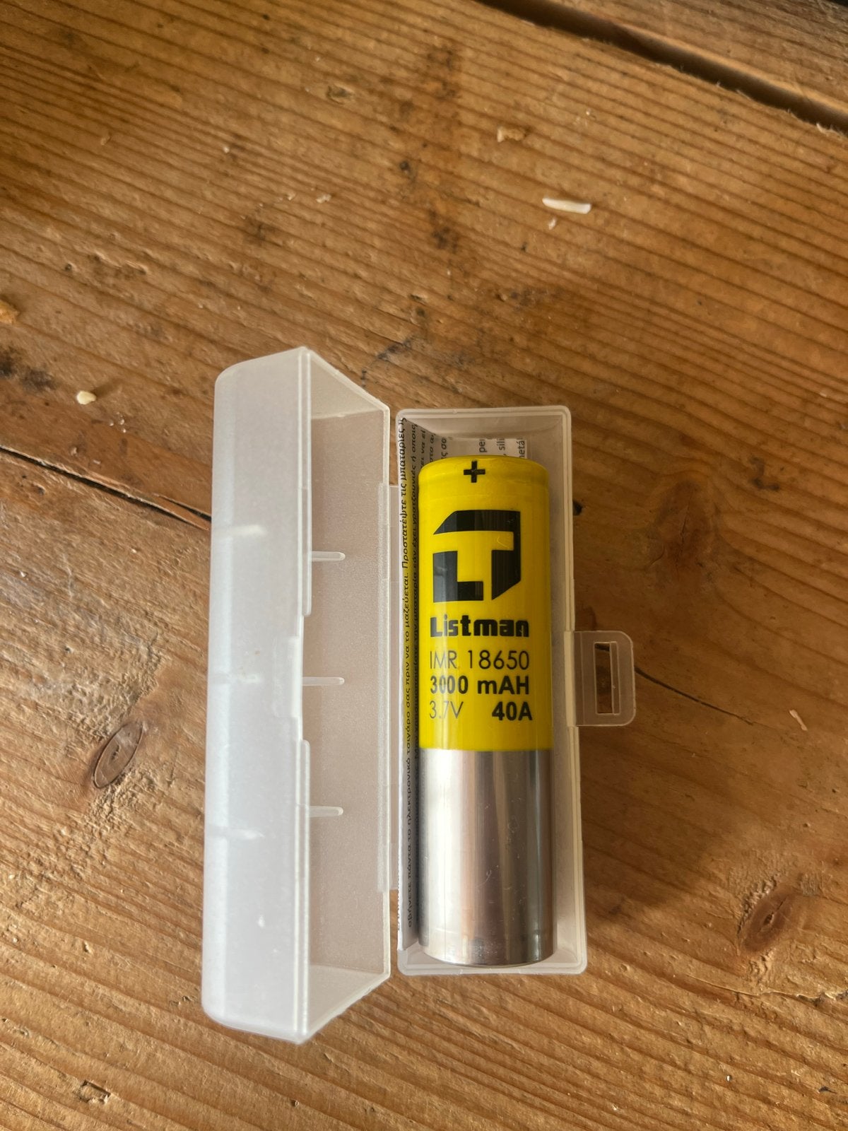 Nieuwe Listman IMR 18650 3000mAh 3.7V 40A Batterij, Ophalen of Verzenden, Nieuw, Oplaadbaar