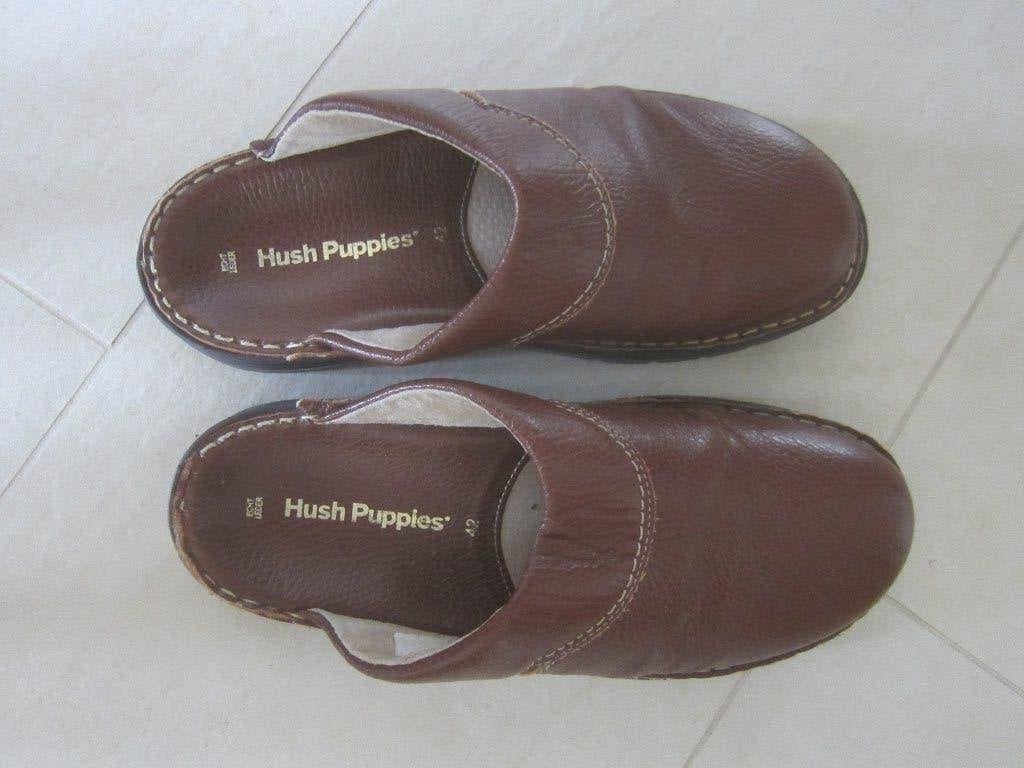 HEREN instappers pantoffel slippers ECHT LEER bruin MT 42, Slippers, Bruin, Ophalen of Verzenden, Zo goed als nieuw
