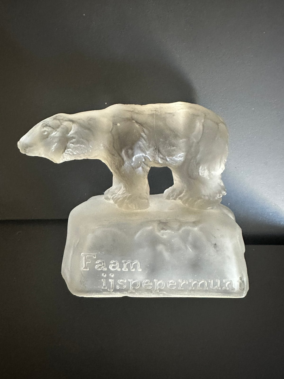 Art Deco persglazen Faam ijspepermunt ijsbeer, Ophalen of Verzenden