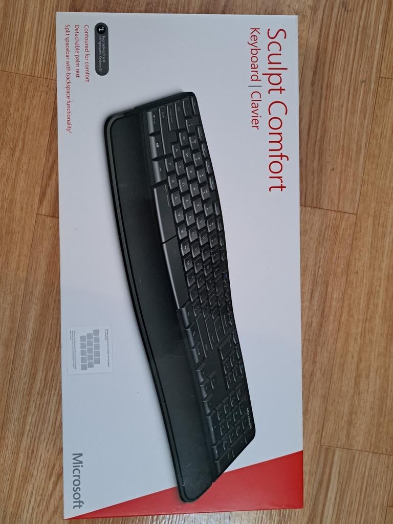 Microsoft Sculpt Toetsenbord - Ergonomisch & Draadlooos, Computers en Software, Toetsenborden, Gebruikt, Ergonomisch, Ophalen of Verzenden