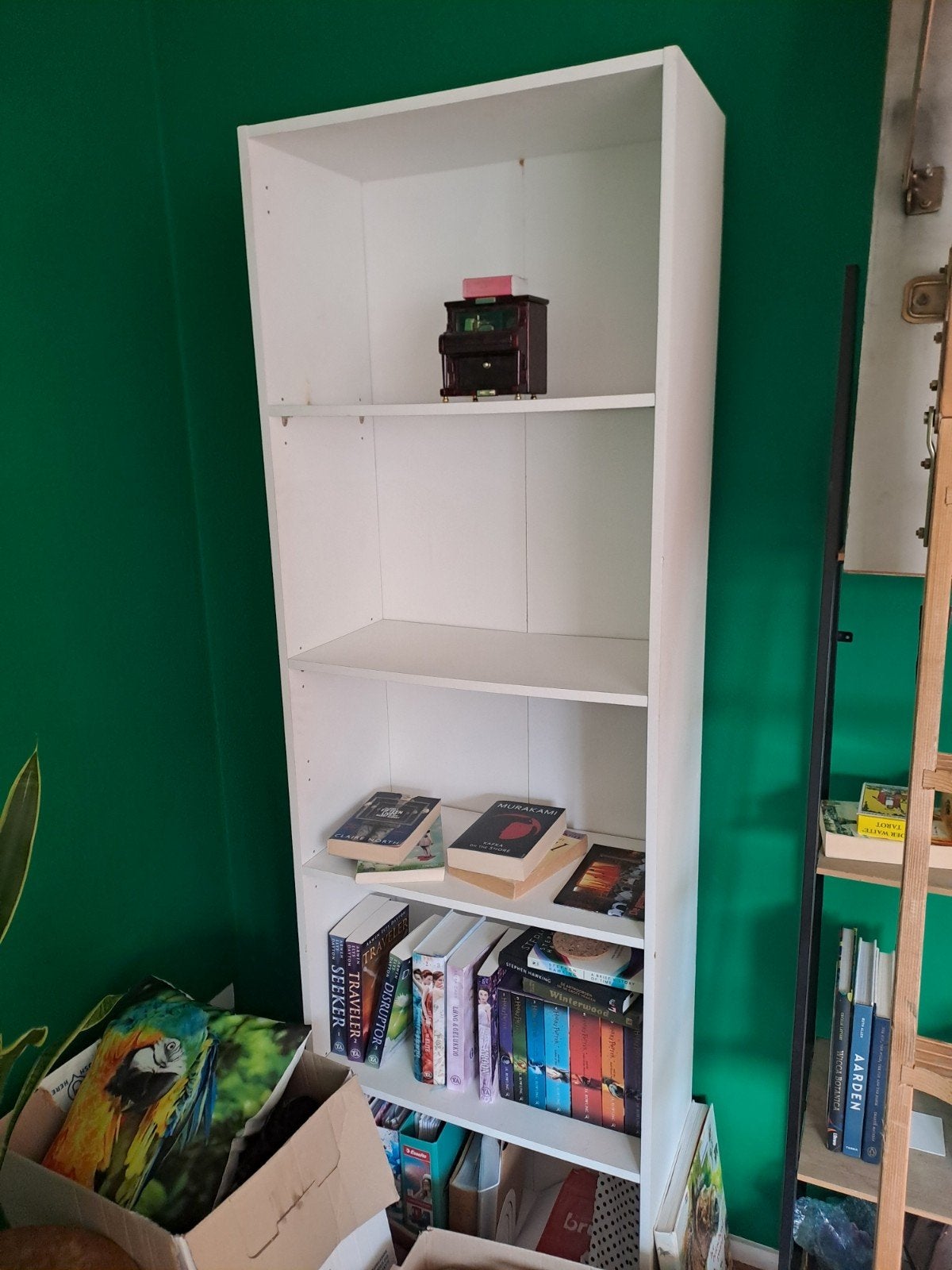 Witte Boekenkast met Verstelbare Planken, Huis en Inrichting, Kasten | Boekenkasten, Ophalen, Met plank(en), Gebruikt, 50 tot 100 cm