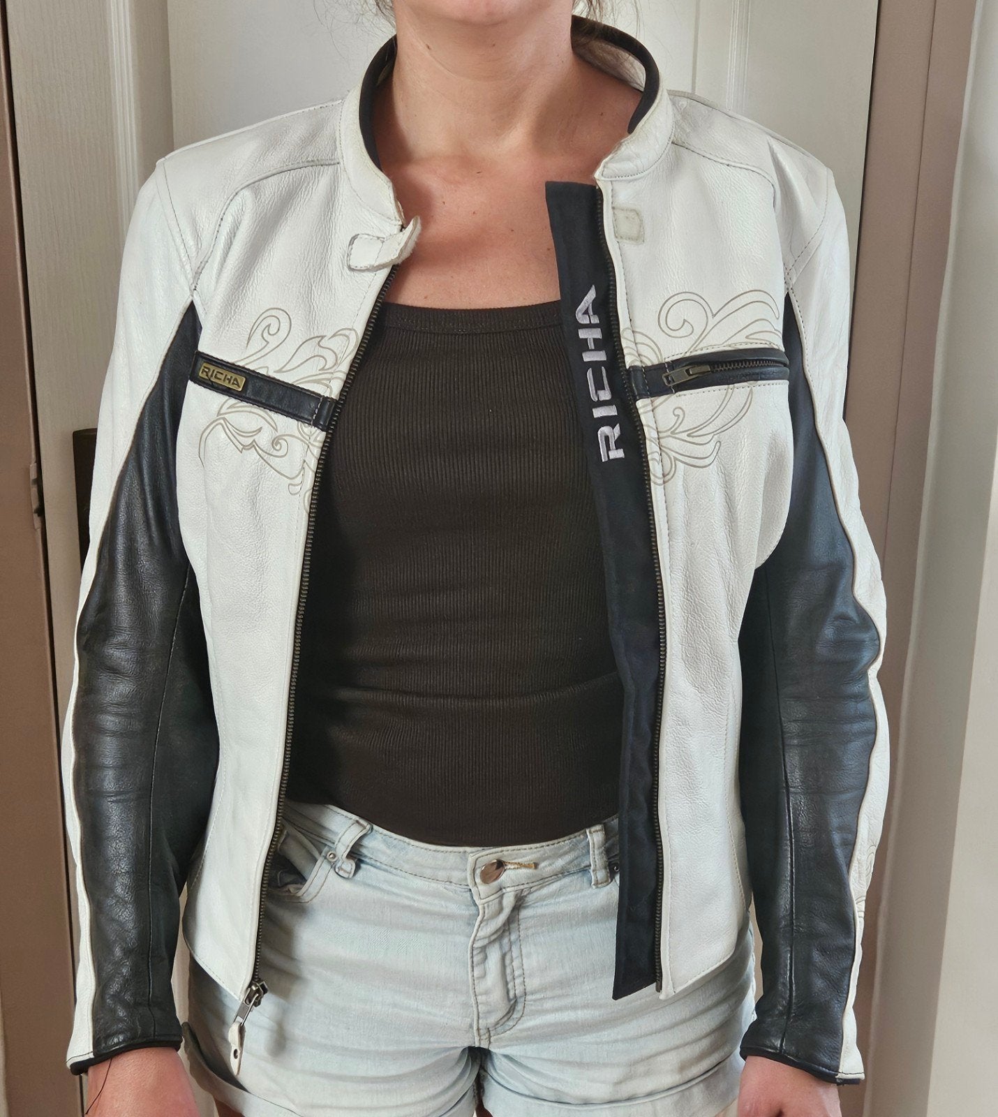 Richa motorpak (36) met handschoenen maat S, Motoren, Kleding | Motorkleding, Jas | leer, Ophalen of Verzenden, Richa, Dames
