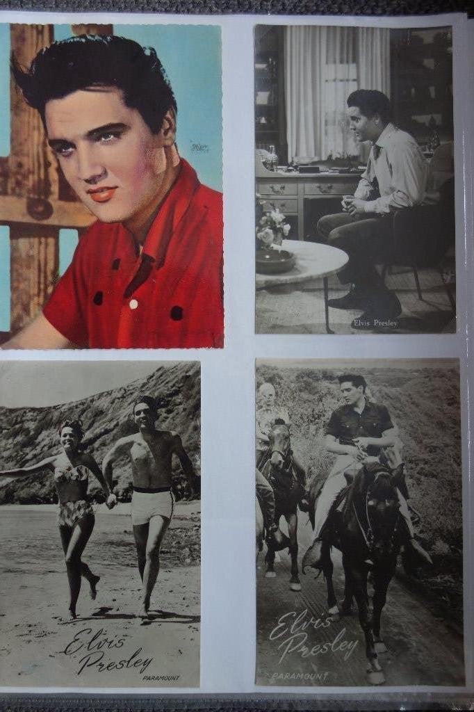 Elvis Presley briefkaarten 4 maal, Ophalen of Verzenden, Zo goed als nieuw, Foto of Kaart