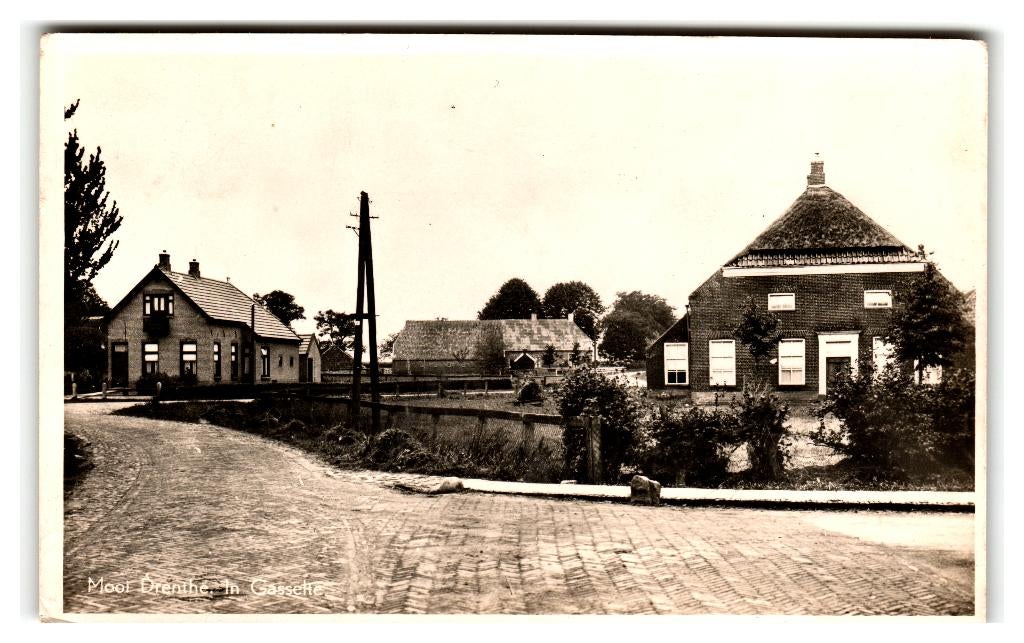 Gasselte, Mooi Drenthe in Gasselte, Verzenden, 1940 tot 1960, Gelopen, Drenthe