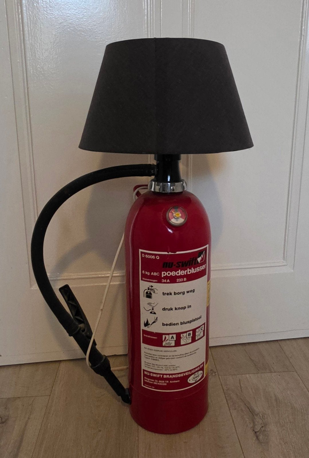 Unieke brandblusser lamp - Rode industriële lam, Overige merken, Gebruikt, Industrieel, E27 (groot)