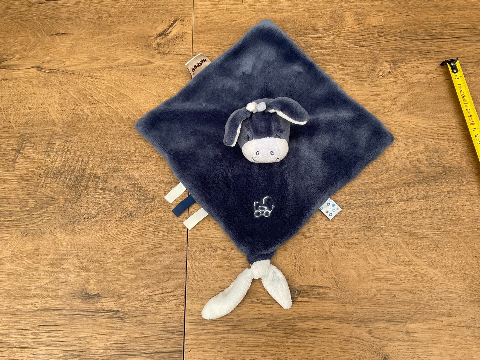 Nieuw zgan Nattou knuffeldoekje ezel knuffel donkerblauw, Ophalen, Nieuw, Kraamcadeau