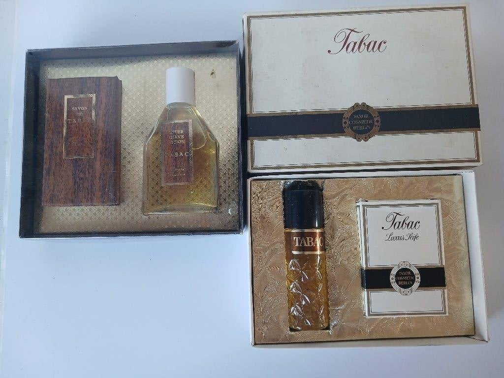 2 VINTAGE coffrets voor heren : Tabac after shave en zeep, Verzenden, Nieuw, Parfumfles, Gevuld