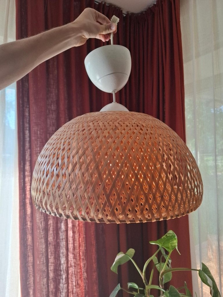 Bamboe lamp, Ophalen, Zo goed als nieuw