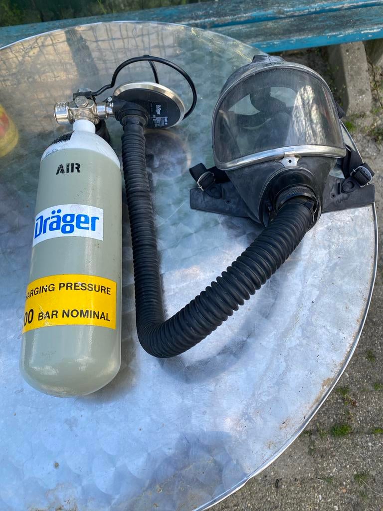 Dräger brandweer ademluchtset, Ophalen, Gebruikt