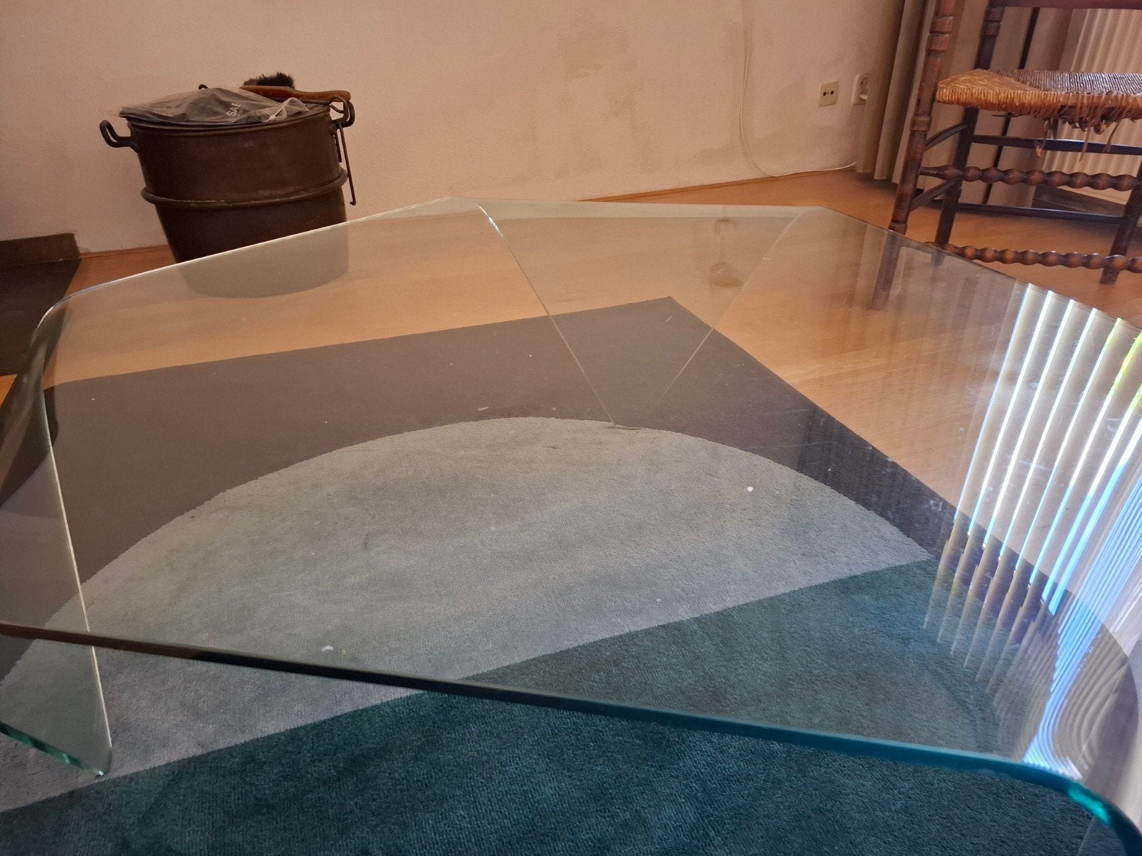 Glazen design salontafel, Huis en Inrichting, Ophalen, Modern design, Overige vormen, 5 – 50