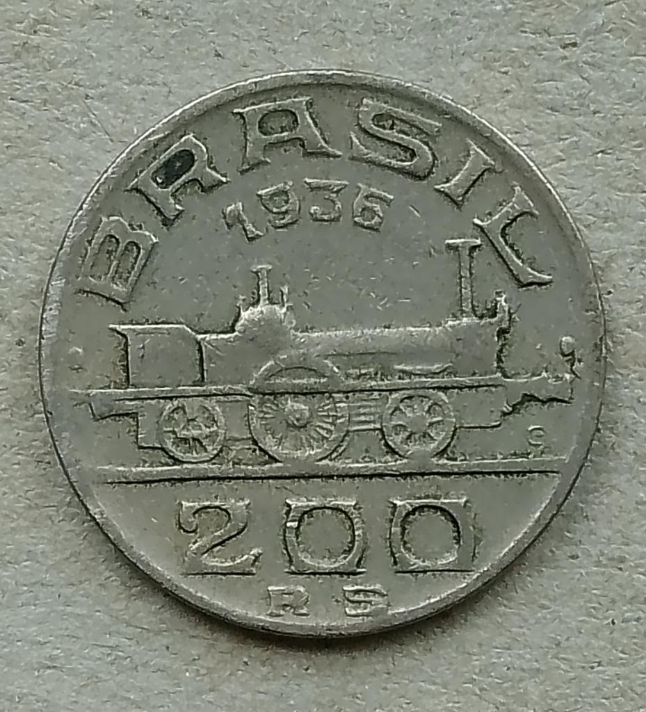 Brazilië, 200 reis 1936, Ophalen of Verzenden, Zuid-Amerika, Losse munt