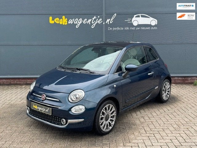 Fiat 500 1.0 Hybrid Star *carplay *climate *cruise *16 inch, Voorwielaandrijving, Gebruikt, Zwart, Leder en Stof