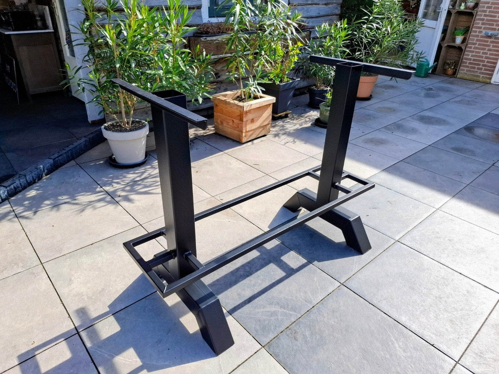bartafel frame bar tafel gepoedercoat, Kunststof, 100 tot 150 cm, Nieuw, Rechthoekig
