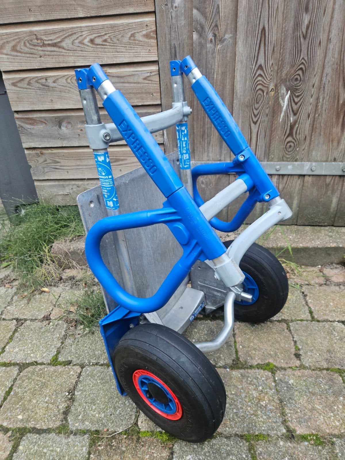 Aluminium professionele inklapbare steekwagen Expresso zgan, Doe-het-zelf en Verbouw, 60 tot 80 liter, Ophalen of Verzenden, Zo goed als nieuw