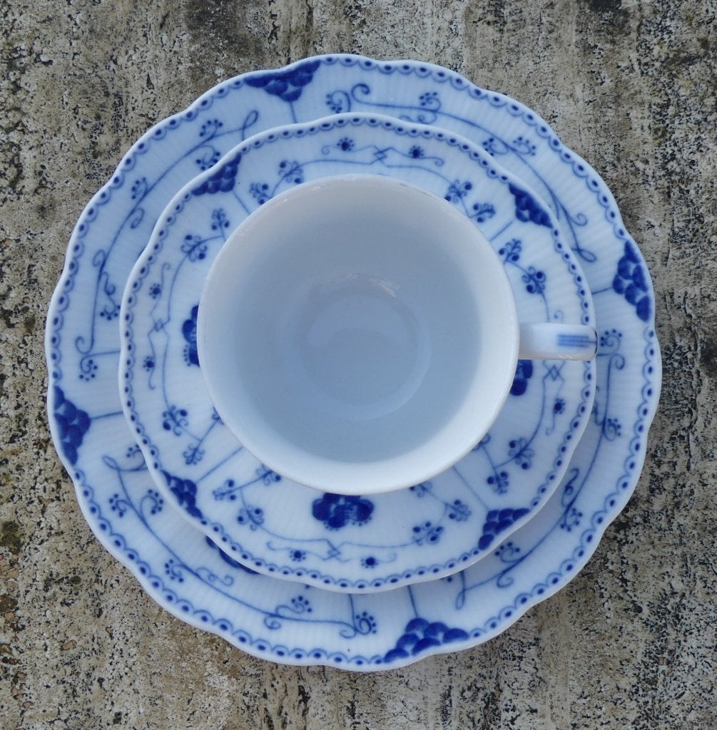 Christine Holm Echt Cobalt : Kop en Schotel met Dessert Bord, Overige merken, Klassiek, Nieuw, Ophalen of Verzenden