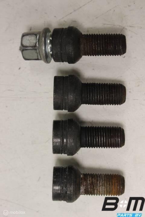 Set slotbouten M14 bol conisch origineel Volkswagen, Gebruikt, Band(en)