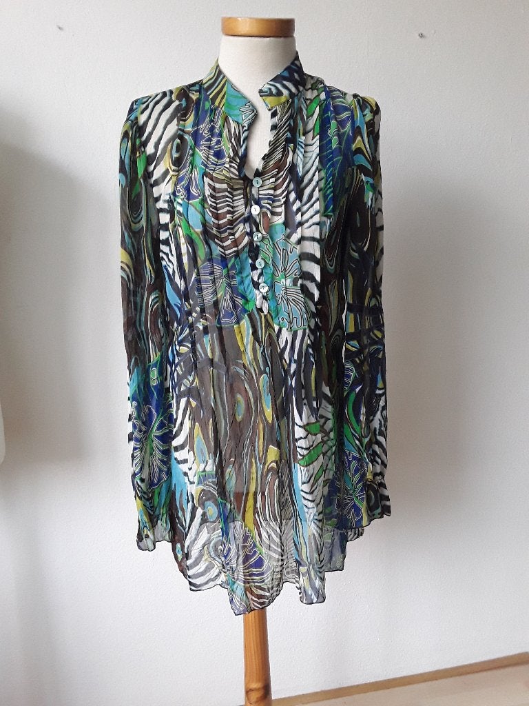 Helena Hart mt M multicolor voile blouse, Maat 38/40 (M), Overige kleuren, Verzenden, Helena Hart