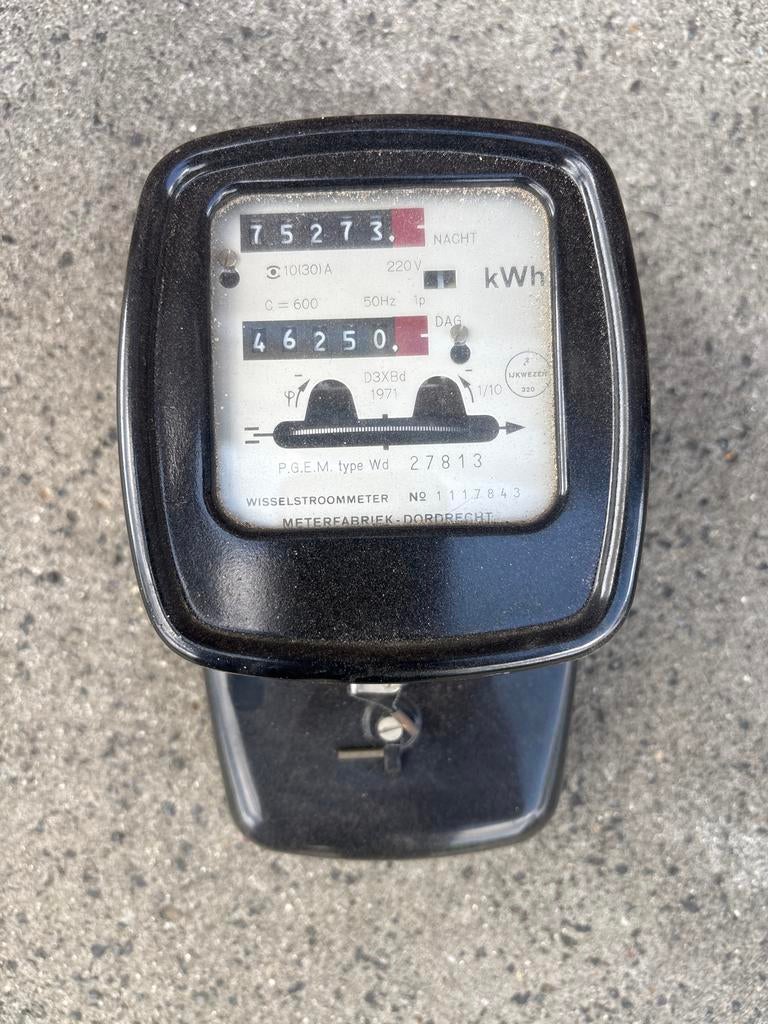 Oude Wisselstroommeter Meterfabriek Dordrecht 1971, Ophalen of Verzenden