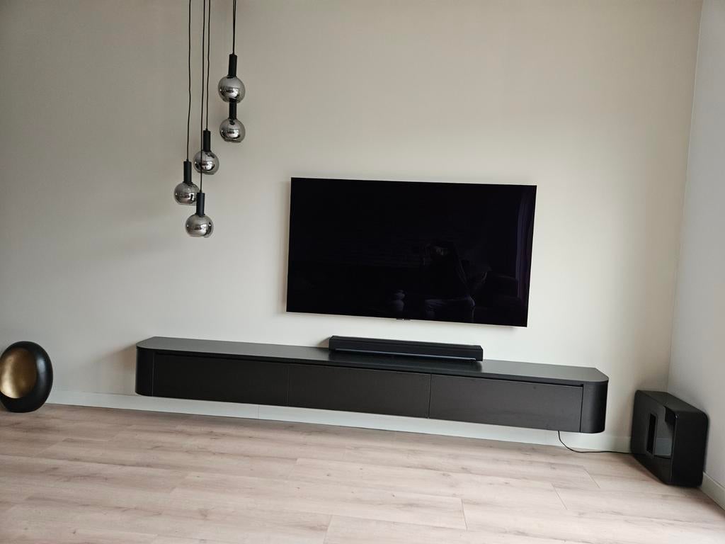 Japandi TV Meubel Mat Zwart 272 cm Nieuw in de doos, Huis en Inrichting, Kasten | Televisiemeubels, Ophalen, Japandi, Modern, Minimalistisch