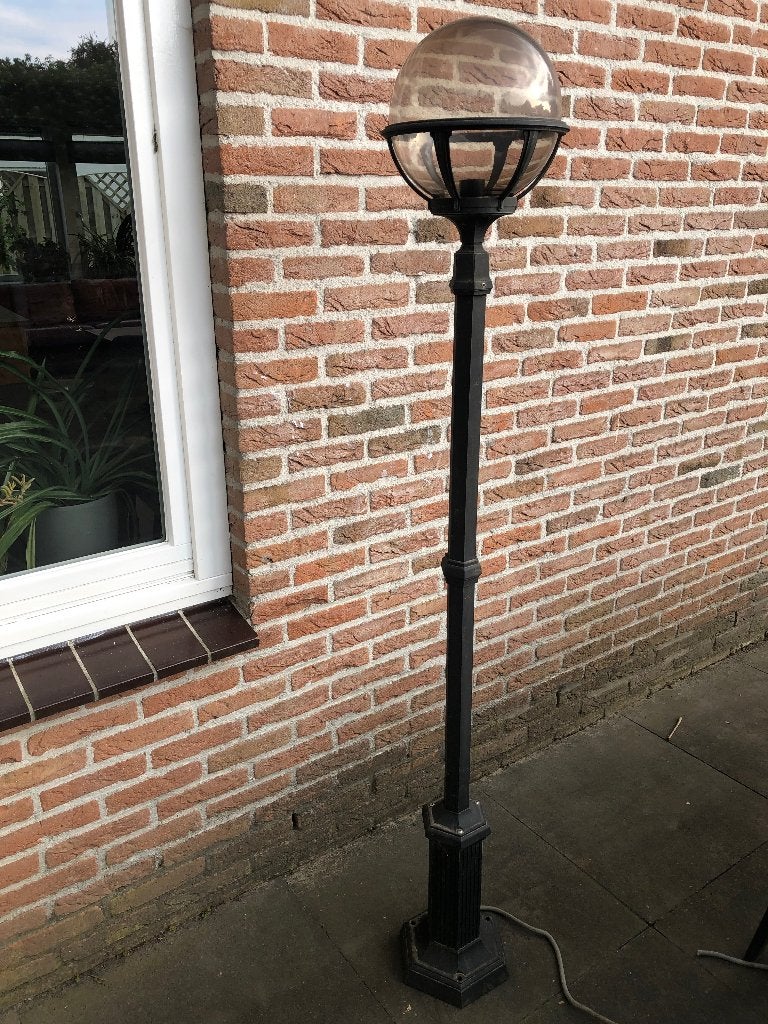 Mooie staande buitenlamp, Tuin en Terras, Buitenverlichting, Ophalen, Gebruikt, Staande lamp, Aluminium