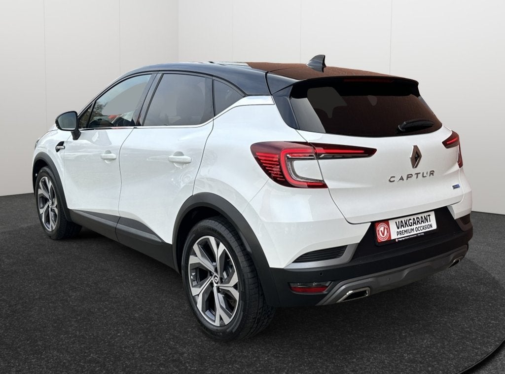 Renault Captur 1.6 E-Tech Hybride 145 RS Line Automaat Half, Gebruikt, Leder en Stof, Wit, SUV of Terreinwagen