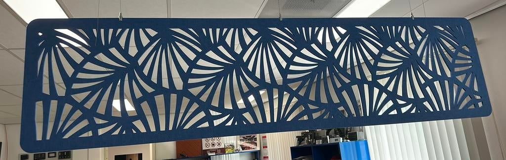 Room divider blauw  afm 240 x 60 cm met ophanging, Ophalen of Verzenden, Zo goed als nieuw