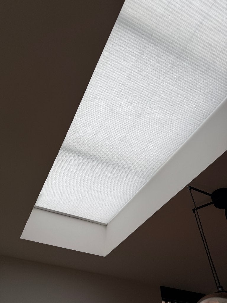 Luxe plissé-duetgordijn WIT 88x292 cm - accumotor, Huis en Inrichting, 292 cm, Overige merken, Wit, Nieuw