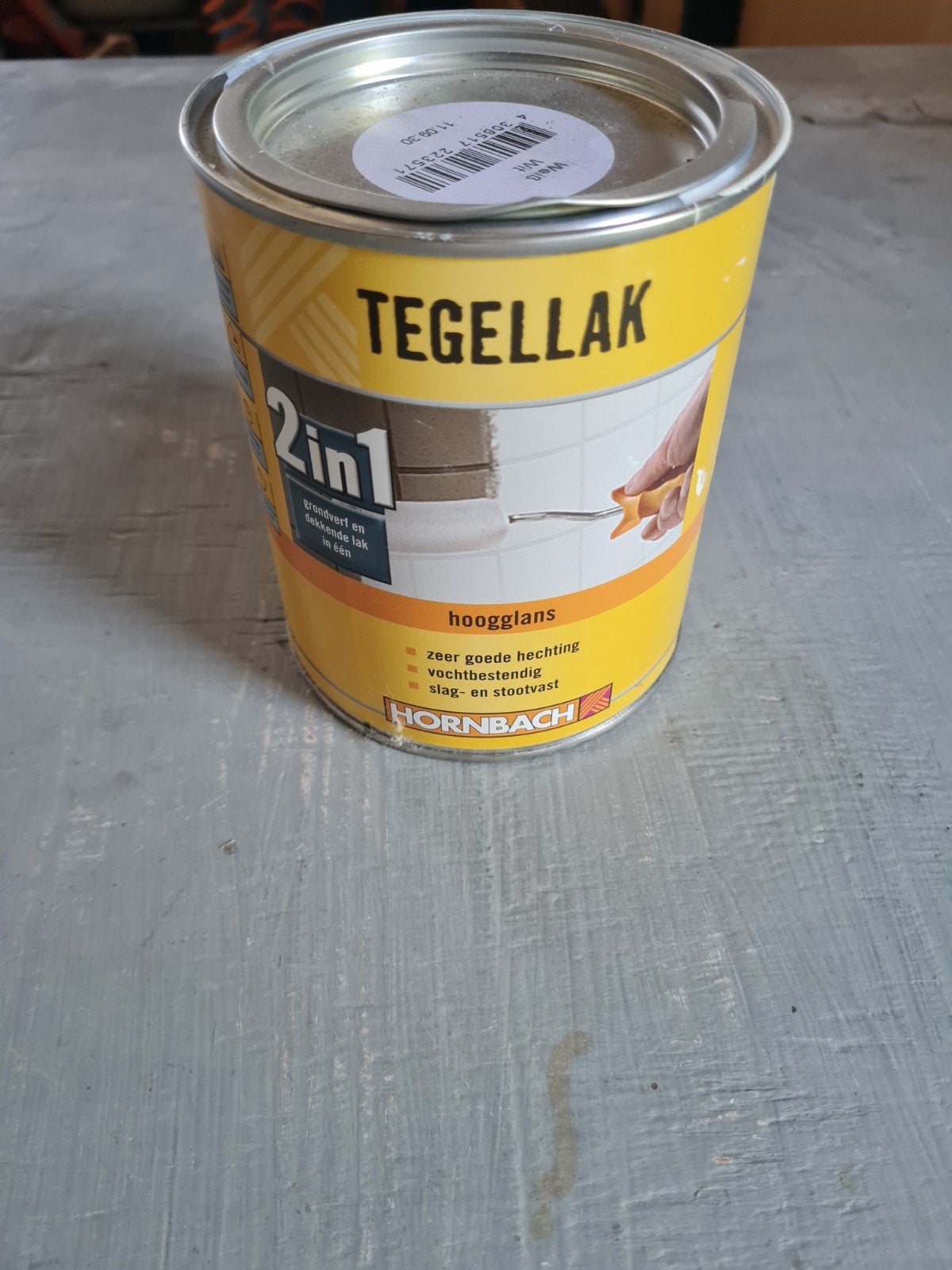 HORNBACH Tegellak 2-in-1 hoogglans wit, Ophalen, Wit, Nieuw, Lak
