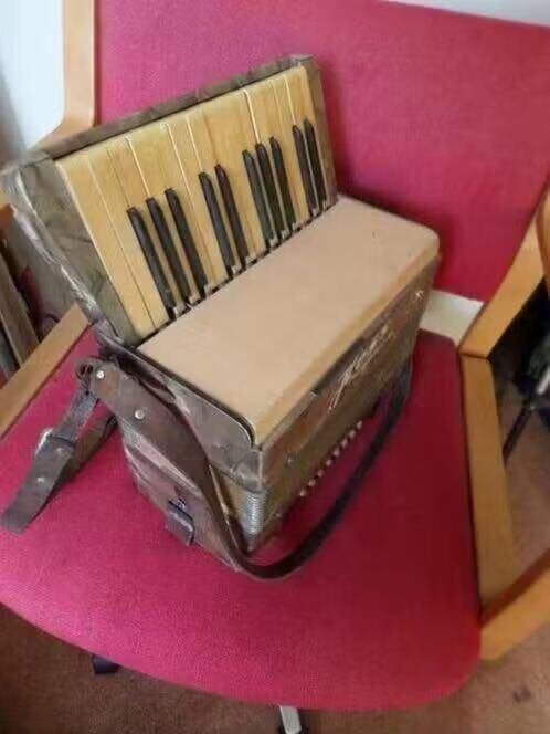 Accordeon - Ernst Hess Klingenthal Sa - 1921 - €200,=, Muziek en Instrumenten, Accordeons, Met riemen, Toetsaccordeon, Zo goed als nieuw