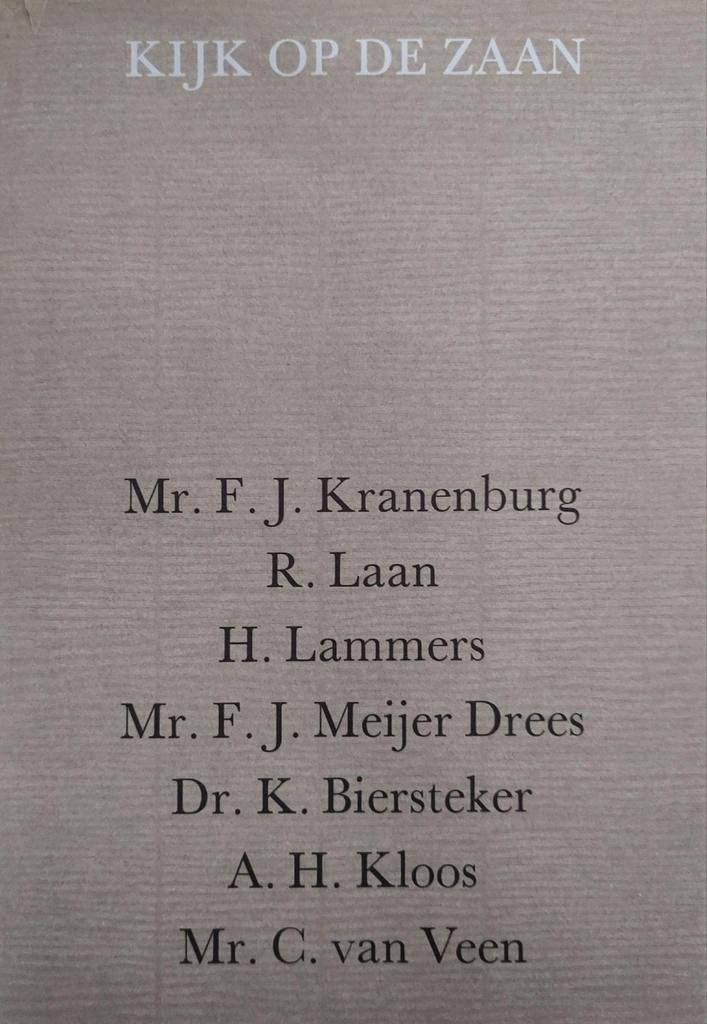 Kijk op de Zaan 1900-1975 / Mr. F.J. Kranenburg, Ophalen of Verzenden, Mr. F.J. Kranenburg, 20e eeuw of later, Gelezen