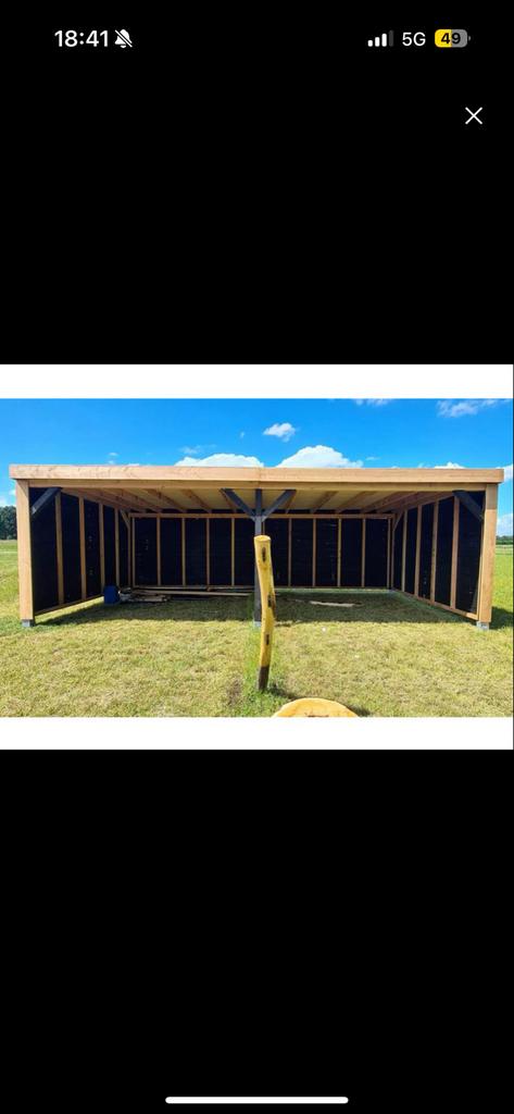 Nieuwe douglas geïmpregneerd overkapping 8x4m bouwpakket, Tuin en Terras, Overkappingen, Ophalen, Nieuw