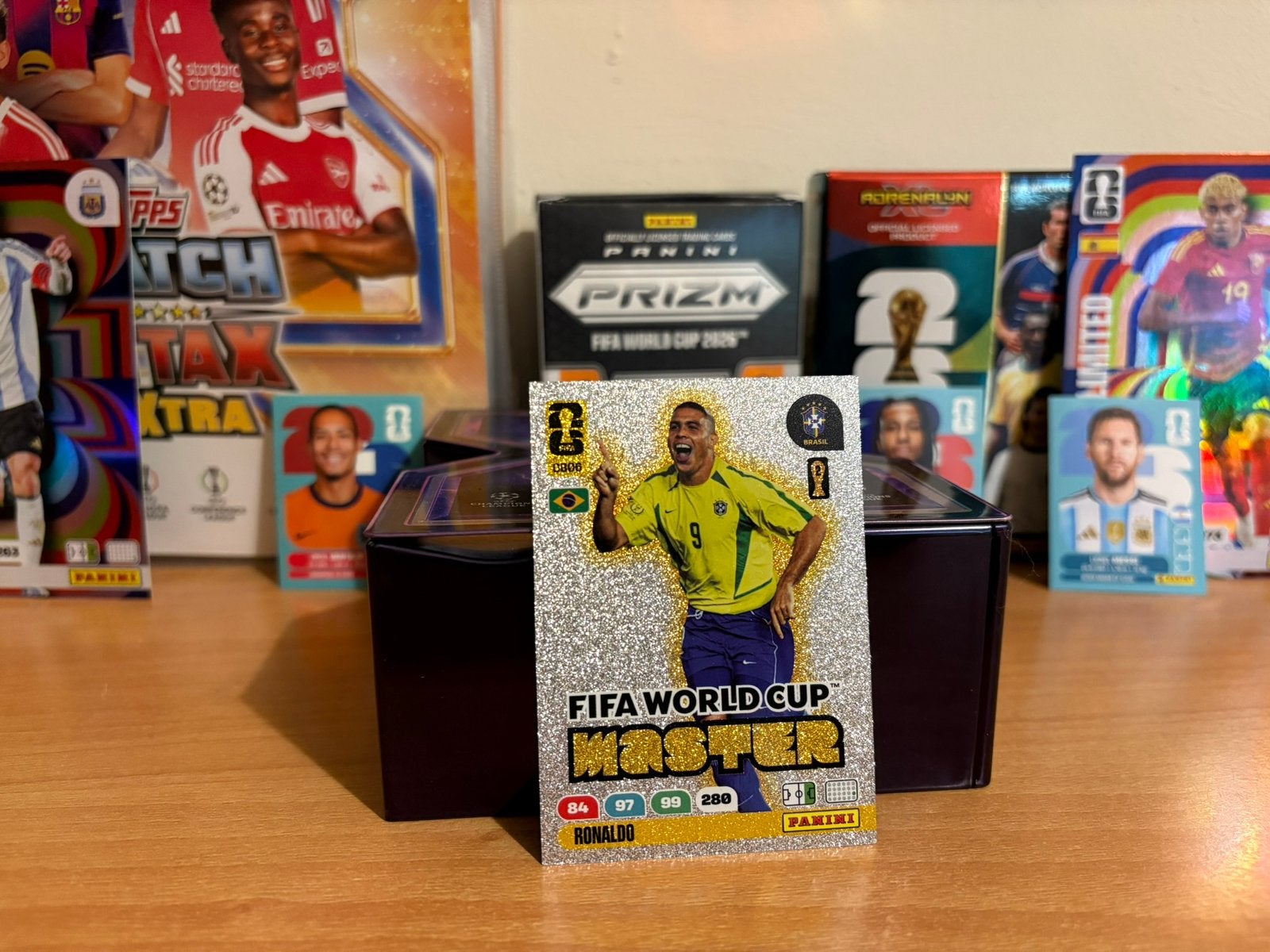 Ronaldo Nazario World Cup Master DB07 Panini 2026, Ophalen of Verzenden, Zo goed als nieuw