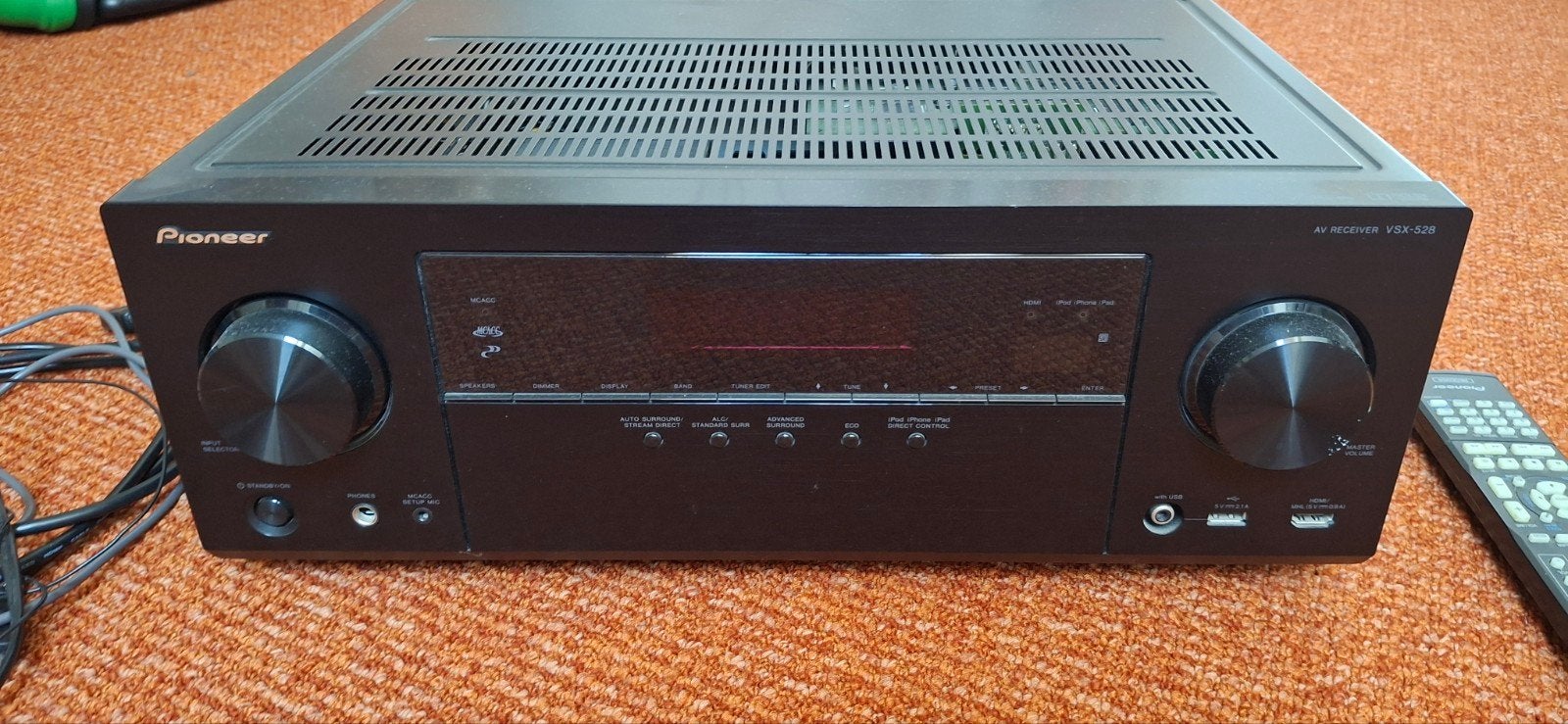 Pioneer VSX-528 AV Receiver met kabels en afstandsbediening, Ophalen of Verzenden