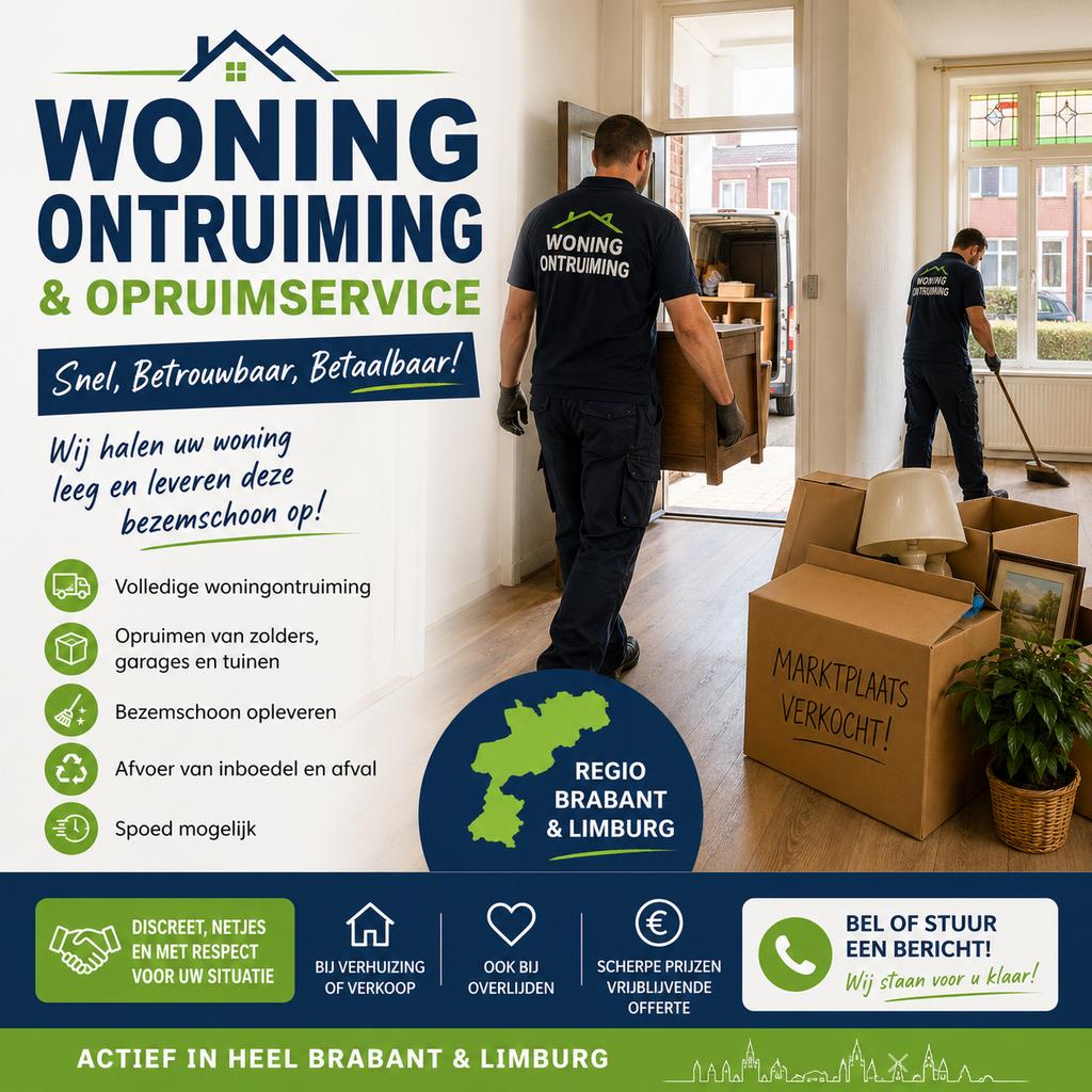 Woningontruiming & Opruimservice – Brabant & Limburg