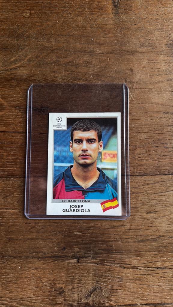 Panini Champions League Josep Guardiola FC Barcelona, Ophalen of Verzenden, Zo goed als nieuw, Plaatje