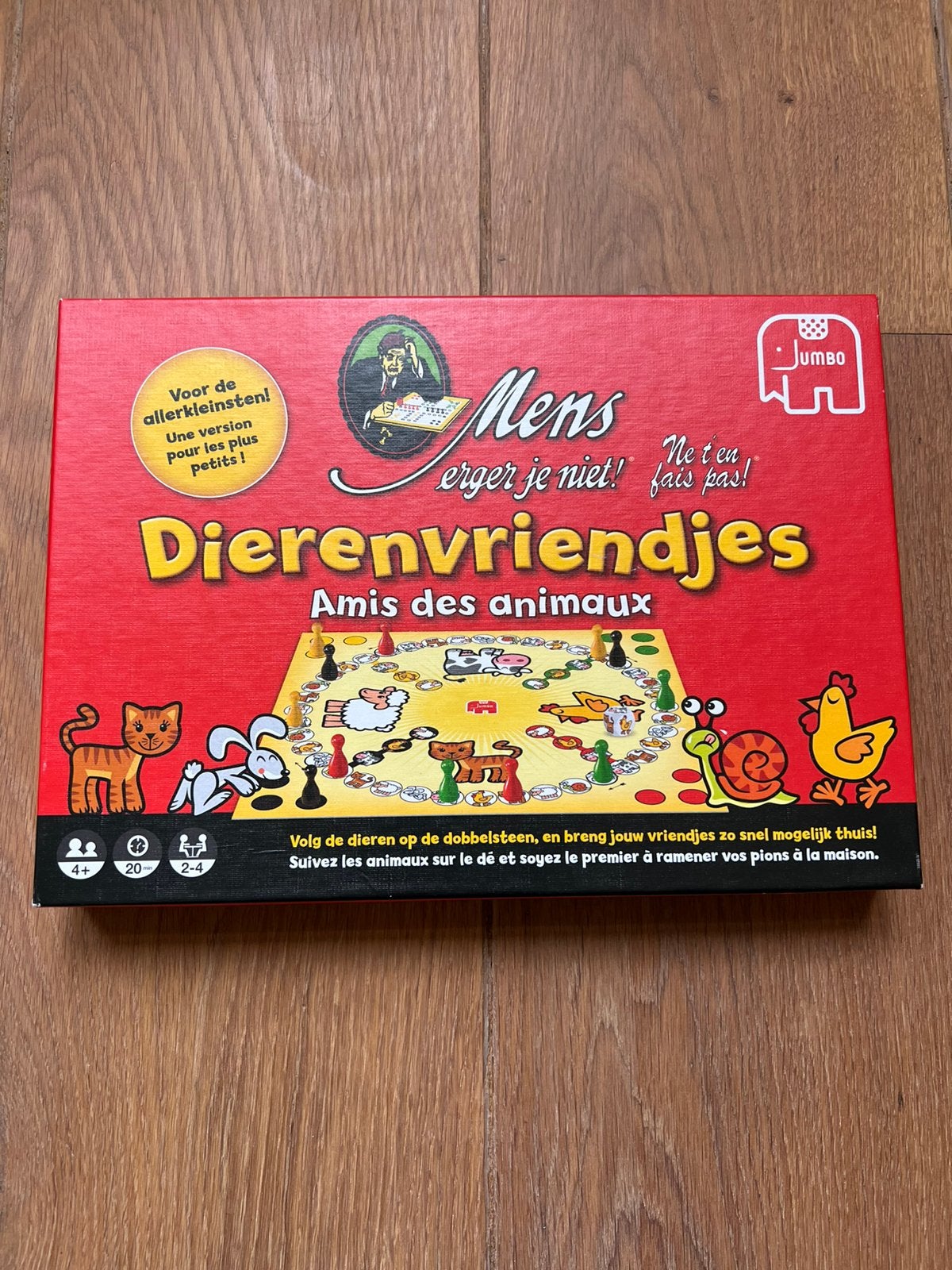 Spel: Mens erger je niet Dierenvriendjes (zgan), Drie of vier spelers, Ophalen of Verzenden, Zo goed als nieuw