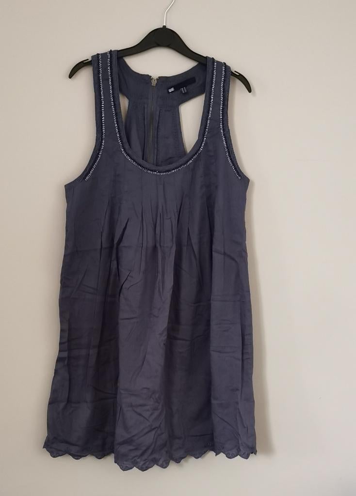 WE overgooier mt. 40, Kleding | Dames, Jurken, Zo goed als nieuw, Maat 38/40 (M), Blauw, Boven de knie, Verzenden