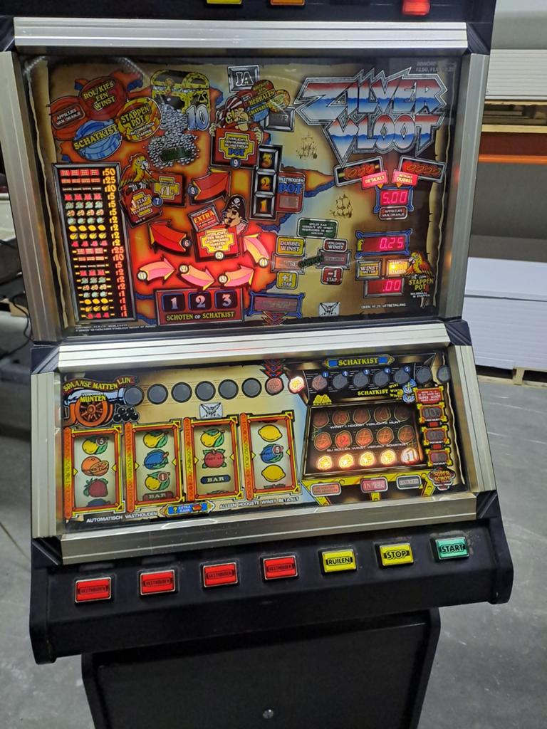 Zilvervloot Gokkast - Klassieke Speelautomaat, Verzamelen, Automaten | Gokkasten en Fruitautomaten, Overige munten, Ophalen of Verzenden