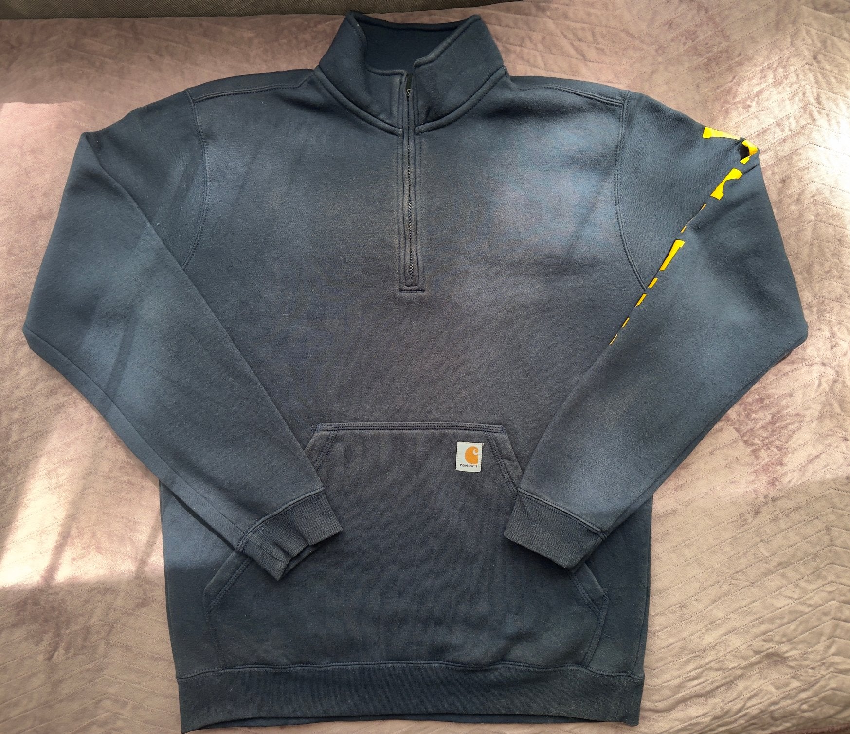 Carhartt Quarter Zip Sweatshirt, Kleding | Heren, Ophalen of Verzenden, Zo goed als nieuw, Maat 52/54 (L), Zwart