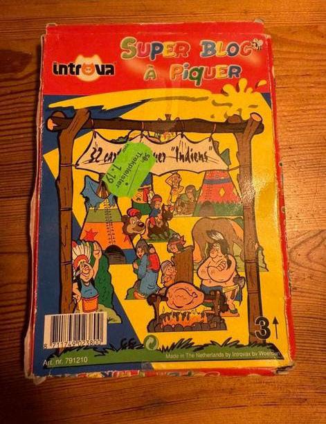 Prikblok indianen Introva Woerden vintage, Ophalen of Verzenden, Gebruikt