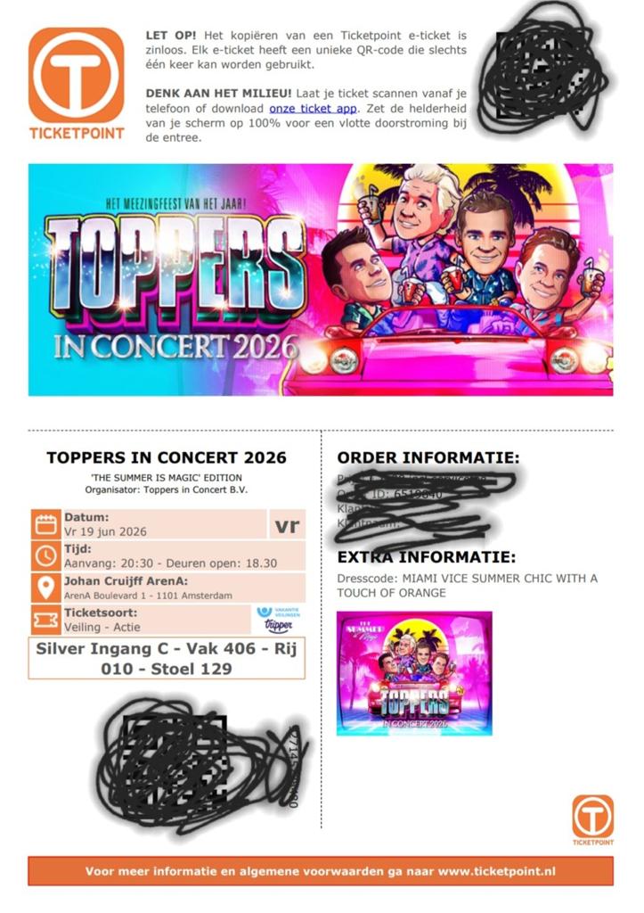 Toppers in Concert 2026/ The Summer is Magic/ zitplaatsen, Twee personen