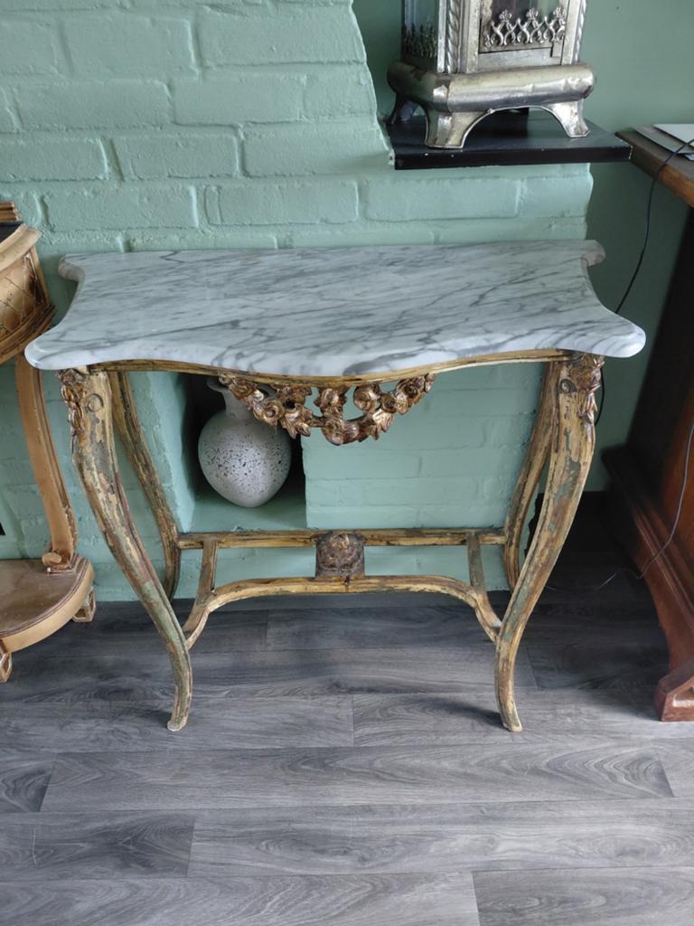 Antieken bijzet (Console) tafel, Minder dan 55 cm, Rond, Zo goed als nieuw, Ophalen