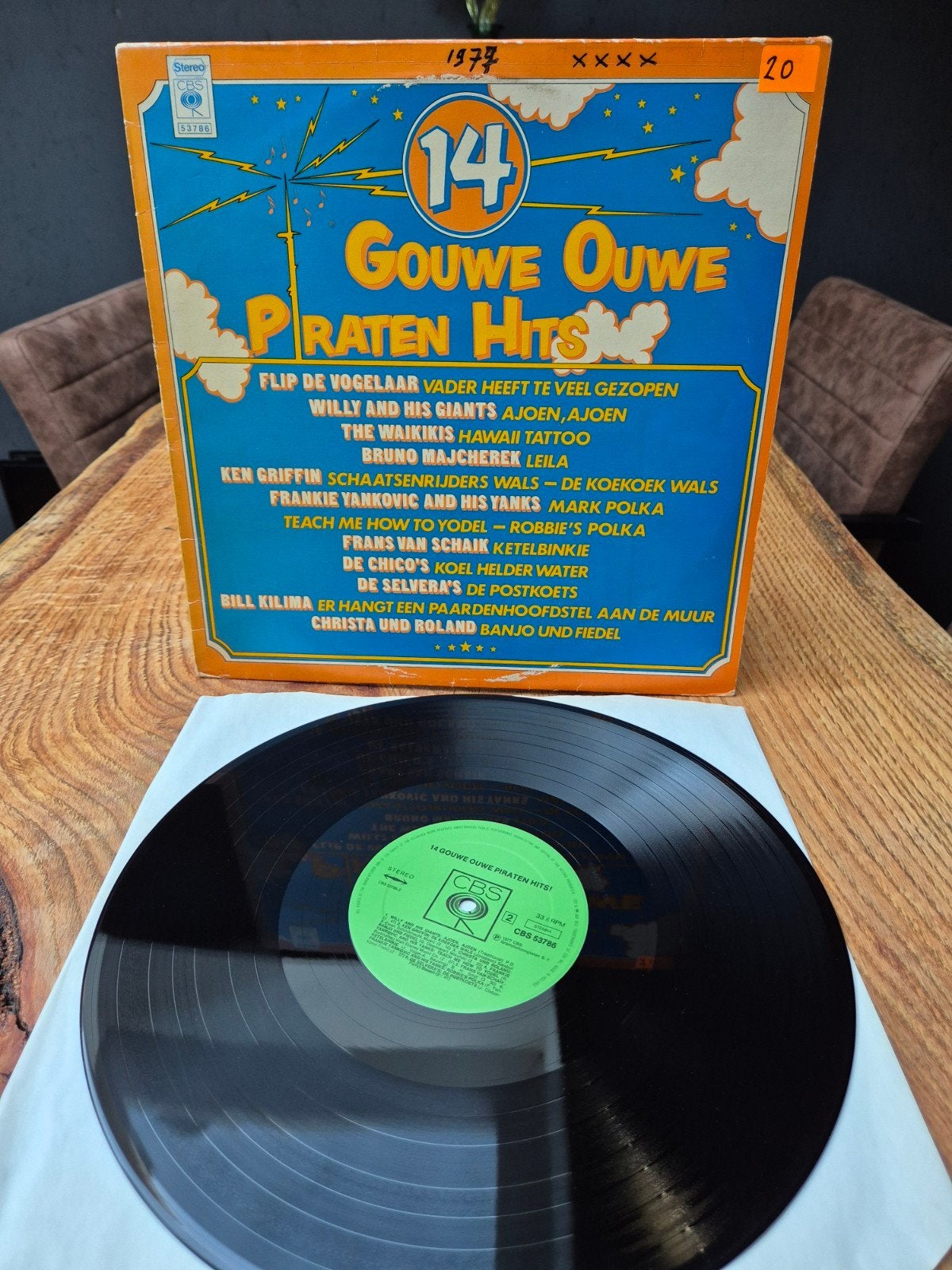 14 Gouwe Ouwe Piraten Hits LP - Diverse Artiesten, Cd's en Dvd's, Vinyl | Nederlandstalig, Gebruikt, Overige genres, Ophalen of Verzenden